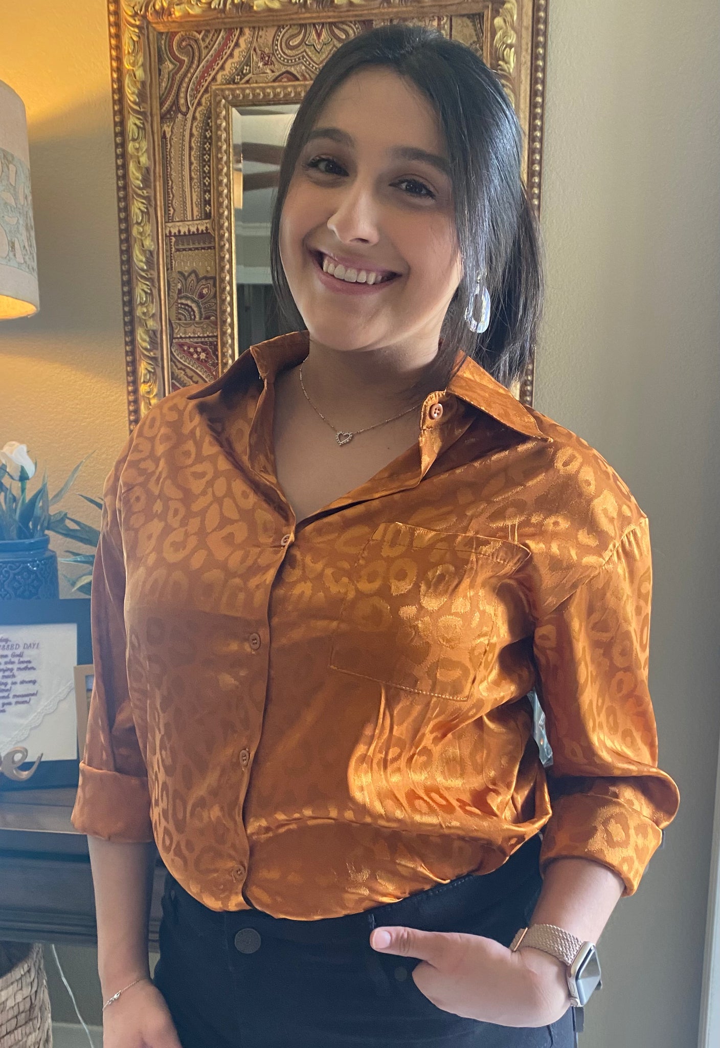 Christina Satin Top