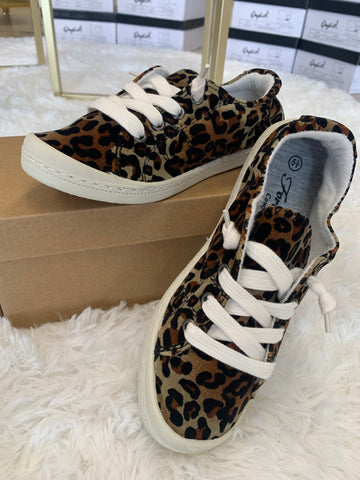 Cheetah Lace Up Sneakers