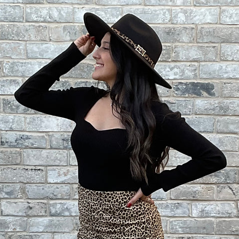 Cheetah Striped Fedora