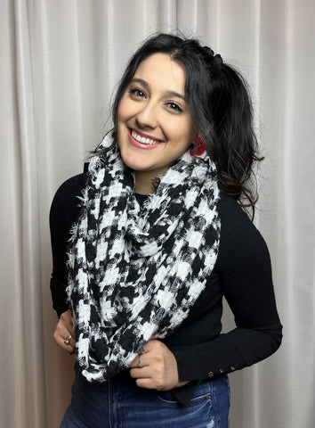 Reese Plaid Infinity Scarf